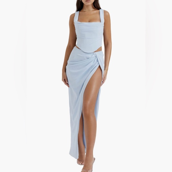 Beautiful baby blue House of CB skirt - Picture 2 of 4